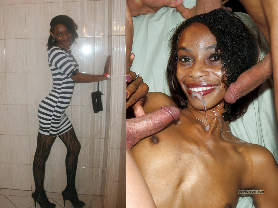 Ugly African slut, double facial cumshot amateur. Full-size image #2