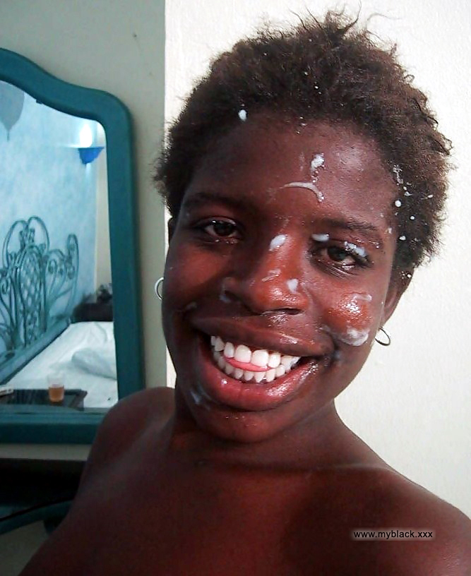 Black Girl Huge Facial Cumshot - Huge facial cumshot ebony women compilation. Full-size image #4